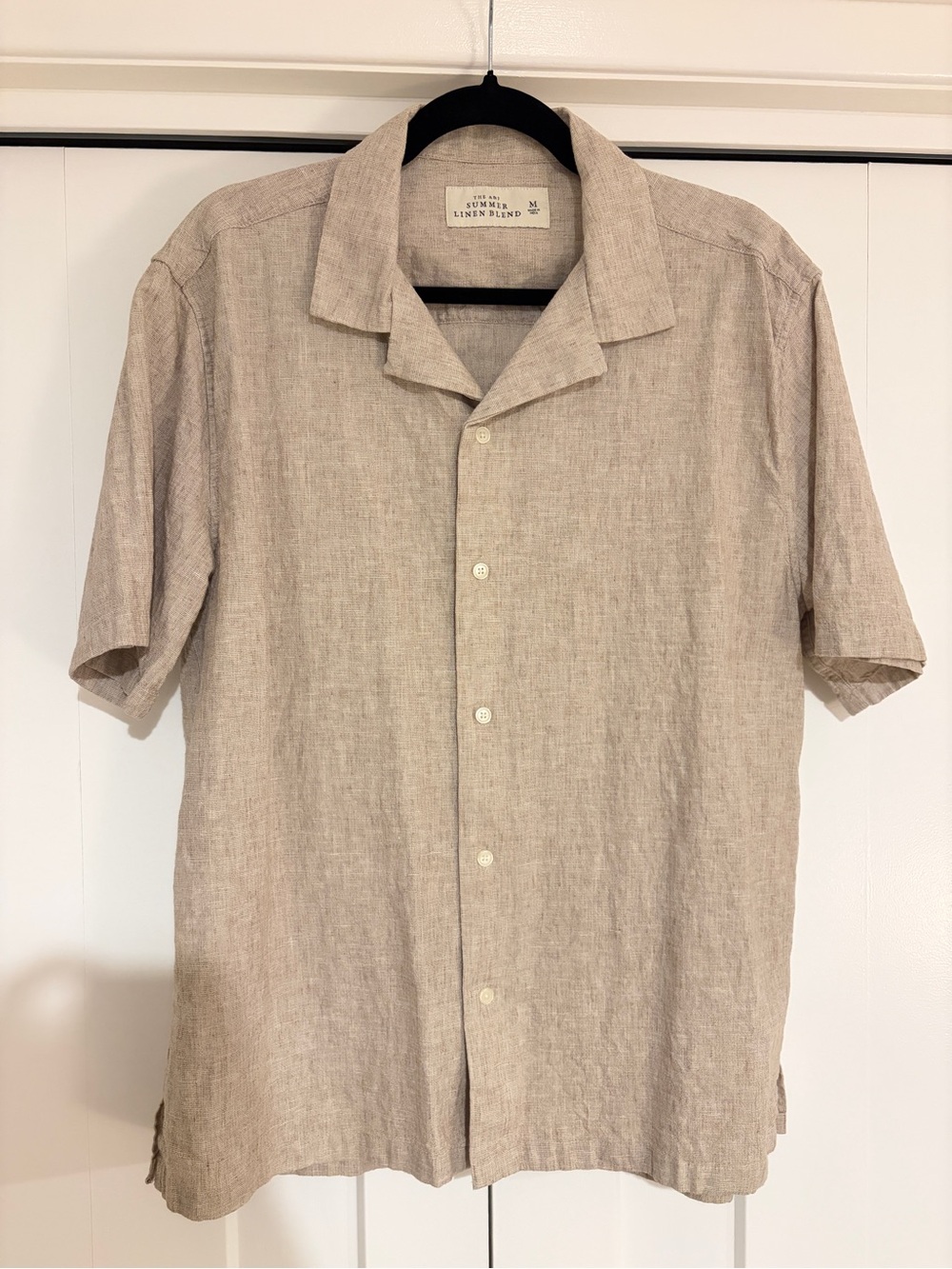 Abercrombie & Fitch - Linen Blend Short-Sleeve Camp Shirt - Beige